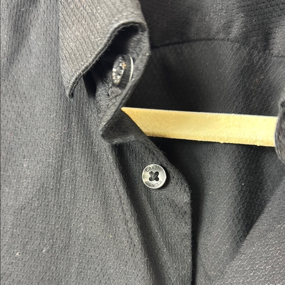 Cavalli Class Men's Classic Black Dress Shirt - Picture 4 of 5